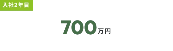 入社2年目 700万円